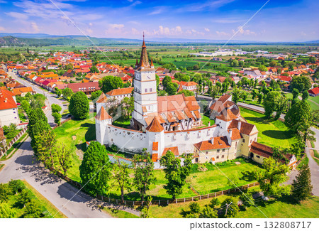 Harman, Romania. Medieval fortified Church of Honigberg in Transylvania Harman, Romania. Medieval fortified Church of Honigberg in Transylvania 132808717