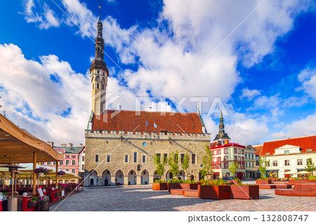 Tallinn, Estonia. Iconic Raekoja Plats and the Old Town Hall Tallinn, Estonia. Iconic Raekoja Plats and the Old Town Hall 132808747