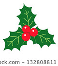 Christmas holly illustration Christmas holly illustration 132808811
