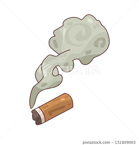 illustration of Cigarette Smoke illustration of Cigarette Smoke 132809003