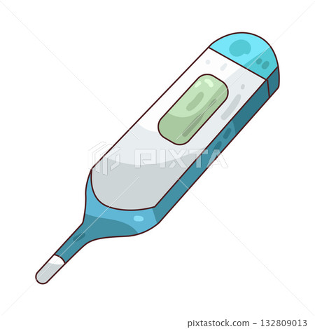illustration of Digital Thermometer  132809013