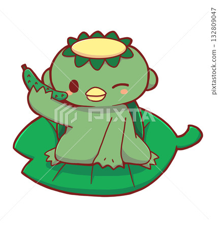 Kappa holding a cucumber 132809047