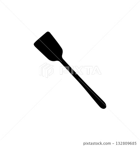 cooking spatula silhouette isolated on white background 132809685
