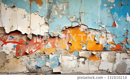 <AI圖像> 一面破損的混凝土牆,已經開始坍塌 <AI圖像> 一面破損的混凝土牆,已經開始坍塌 132810218