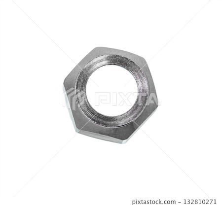 Metal nut isolated on white 132810271