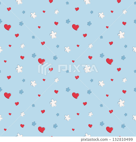 romantic seamless pattern romantic seamless pattern 132810499