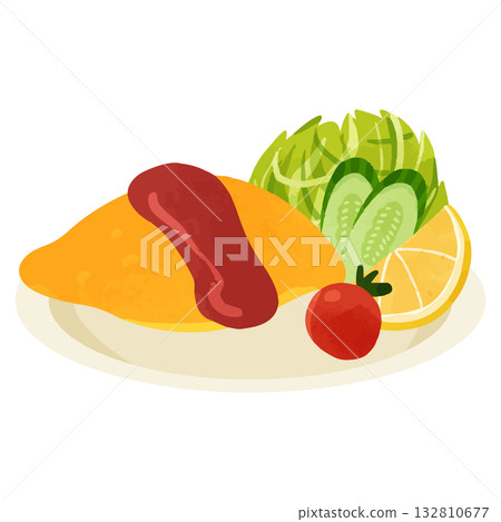 煎蛋盤水彩手繪向量圖 煎蛋盤水彩手繪向量圖 132810677