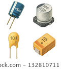 Colored pencil style electrolytic capacitor 132810711