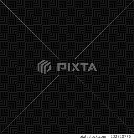 Vector seamless pattern. Modern stylish texture. Repeating geometric square tiles with thin line. Monochrome on black background. Trendy graphic design. Vector seamless pattern. Modern stylish texture. Repeating geometric square tiles with thin line. Monochrome on black background. Trendy graphic design. 132810776
