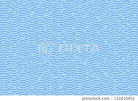 Vector pattern. Modern stylish texture. Repeating curve water wave lines. blue background. Trendy graphic design. 132810952