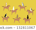 Illustration of running horse 132811067