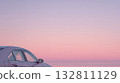 Emotional purple gradient sky and car 132811129