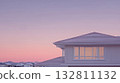 Emotional purple gradient sky and house 132811132