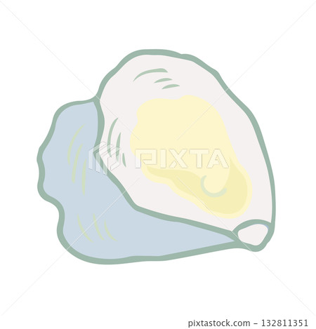 Oyster illustration hand-drawn simple food Oyster illustration hand-drawn simple food 132811351