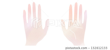 Simple hand icon, palm and back of hand set Simple hand icon, palm and back of hand set 132812133