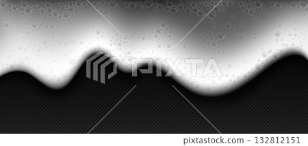 White foam texture with bubbles on transparent White foam texture with bubbles on transparent 132812151
