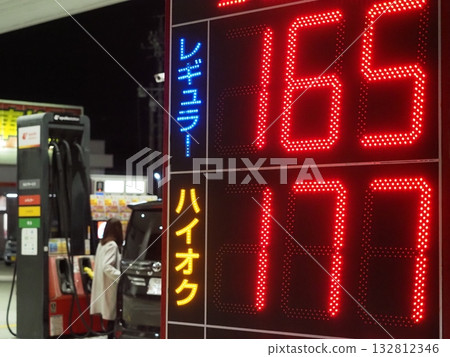 Gas station fuel prices 132812346