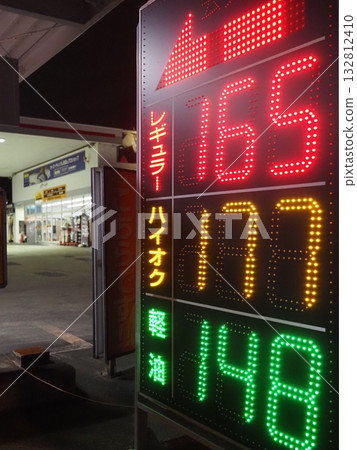 Gas station price sign Gas station price sign 132812410
