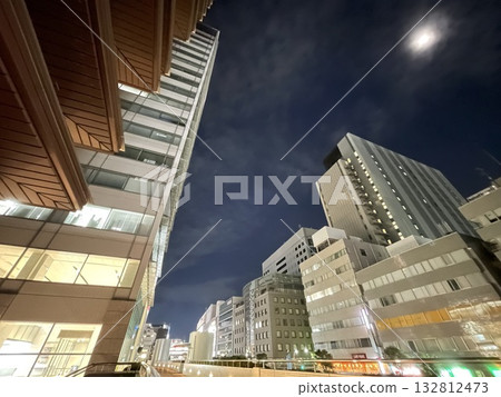 Omiya Station West Exit at night: A quiet office district Omiya Station West Exit at night: A quiet office district 132812473