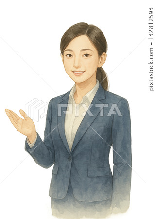[City Grace Series] Businesswoman giving a presentation (soft impression) 132812593