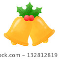 Christmas bells with holly 132812819