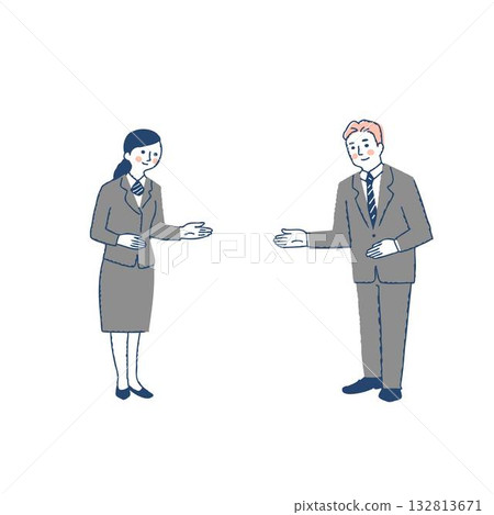 Men and women in suits to guide 132813671