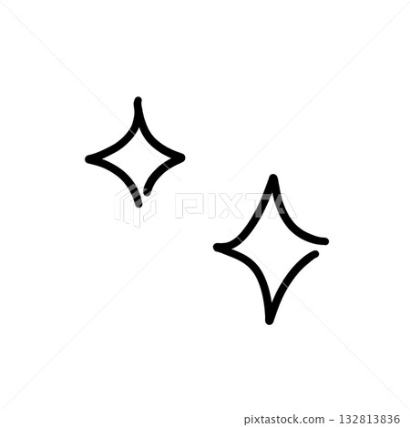 簡單的手繪風格插圖材料閃光 簡單的手繪風格插圖材料閃光 132813836