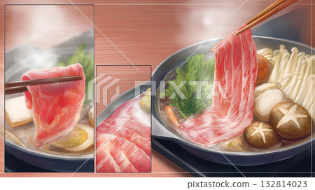 Moment of bliss: Thinly sliced Wagyu beef and authentic sukiyaki/shabu-shabu 132814023