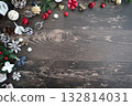 Christmas tree wood grain background material 132814031