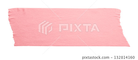pink crumpled torn tape isolated on transparent background. 132814160