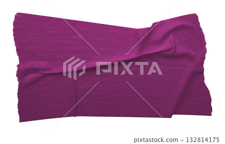 purple crumpled torn tape isolated on transparent background. purple crumpled torn tape isolated on transparent background. 132814175