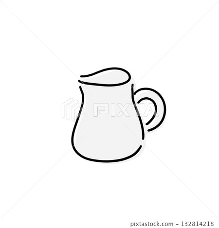 Simple milk pitcher illustration Simple milk pitcher illustration 132814218