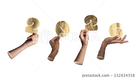 2026 new year celebration concept. Multiethnic people holding shiny golden numbers with metallic 2026 new year celebration concept. Multiethnic people holding shiny golden numbers with metallic 132814358