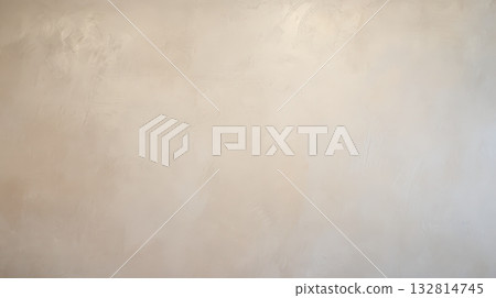 Ivory colored Venetian plaster wall with glossy waxed finish, elegant luxurious surface textur 132814745