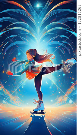 Ice skating *Background material for smartphones (aspect ratio 9:16) Ice skating *Background material for smartphones (aspect ratio 9:16) 132815265