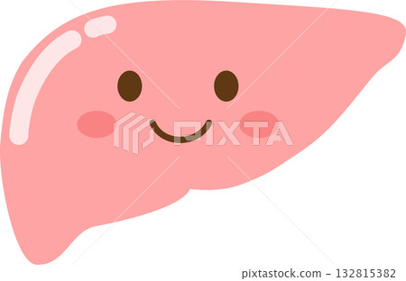 Healthy liver cute character 132815382