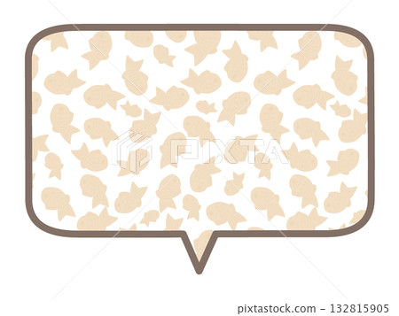 鯛魚燒的方形對話框 132815905