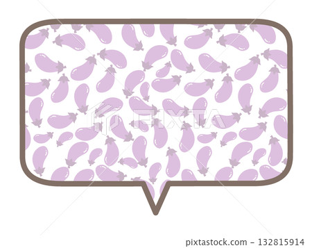 Eggplant square speech bubble 132815914