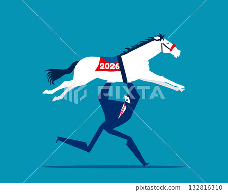 2026. Artificial intelligence robot holding a horse in 2026 132816310