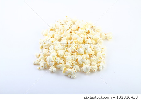Sweet popcorn isolated on a white background Sweet popcorn isolated on a white background 132816418