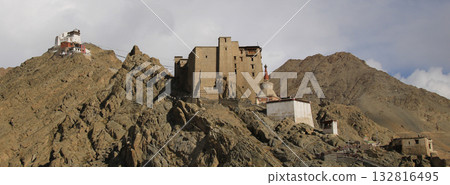 Historic kings palace and Tsemo Castle, Leh, India. Historic kings palace and Tsemo Castle, Leh, India. 132816495