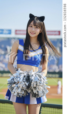 Cheerleaders dancing in the stadium 132816598