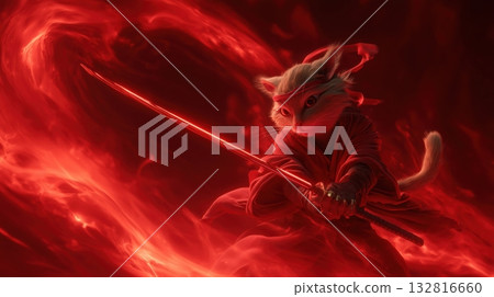 sword, fire, flame 132816660