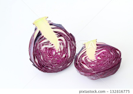 Red cabbage on a white background 132816775
