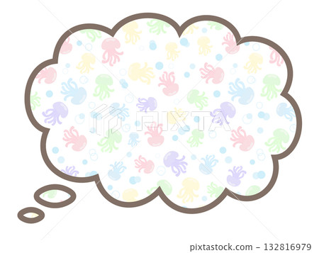 毛茸茸的水母對話框 毛茸茸的水母對話框 132816979