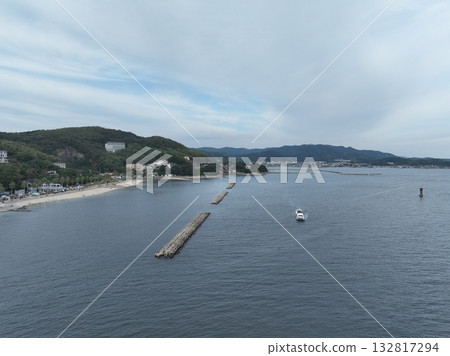 Nishio City, Aichi Prefecture Miyazaki Beach Kira Waikiki Beach Drone aerial photography Nishio City, Aichi Prefecture Miyazaki Beach Kira Waikiki Beach Drone aerial photography 132817294