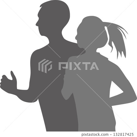 Marathon silhouette Marathon silhouette 132817425