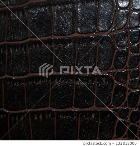 Imitation crocodile skin black and brown texture, useful as background for any design work Imitation crocodile skin black and brown texture, useful as background for any design work 132818006