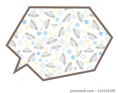 UFO speech bubble UFO speech bubble 132818109