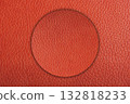 Imitation cowhide texture close up, orange and red cowhide texture can be background 132818233